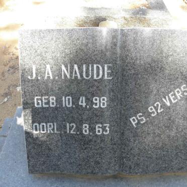 NAUDE J.A. 1898-1963
