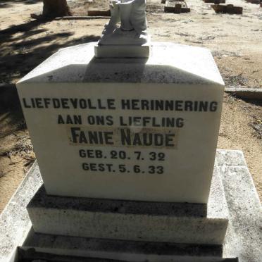 NAUDÉ Fanie 1932-1933