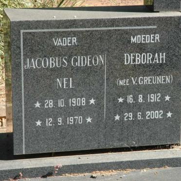 NEL Jacobus Gideon 1908-1970 &amp; Deborah V. GREUNEN 1912-2002