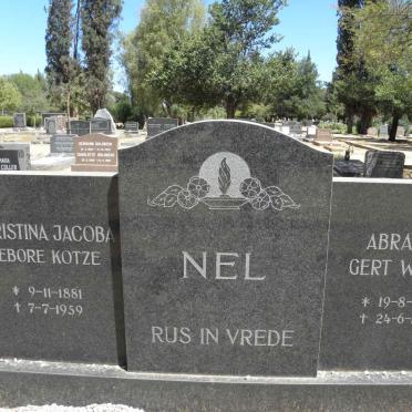 NEL Abraham Gert Willem 1875-1963 &amp; Christina Jacoba KOTZE 1881-1959