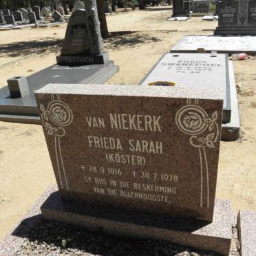 NIEKERK Frieda Sarah, van nee KÖSTER 1916-1978