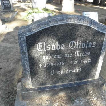 OLIVIER Elsabe nee VAN DER MERWE 1936-1974