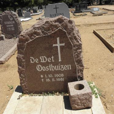 OOSTHUIZEN De Wet 1908-1981