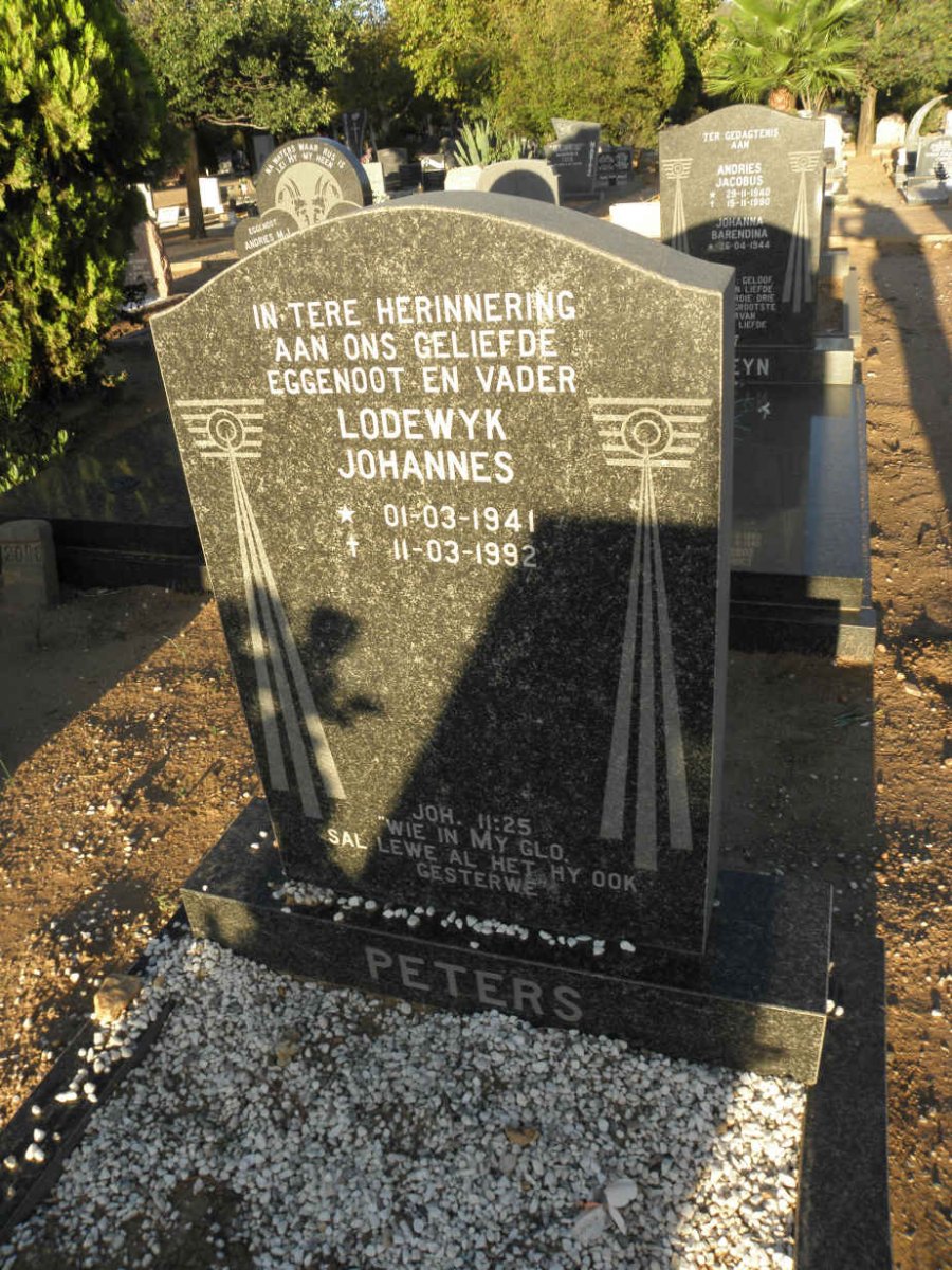 PETERS Lodewyk Johannes 1941-1992