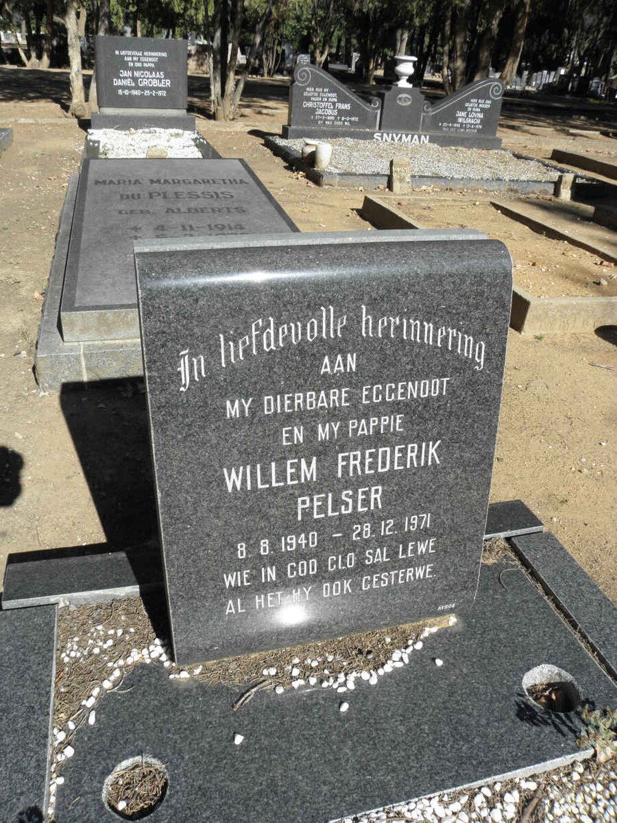 PELSER Willem Frederik 1940-1971