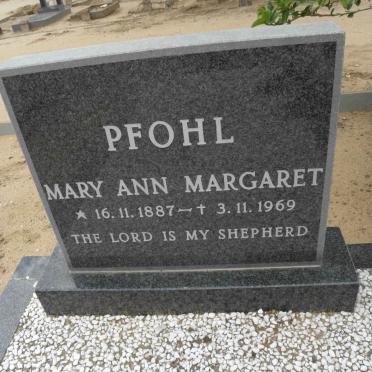 PFOHL Mary Ann Margaret 1887-1969
