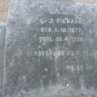 PIENAAR G.J. 1877-1932