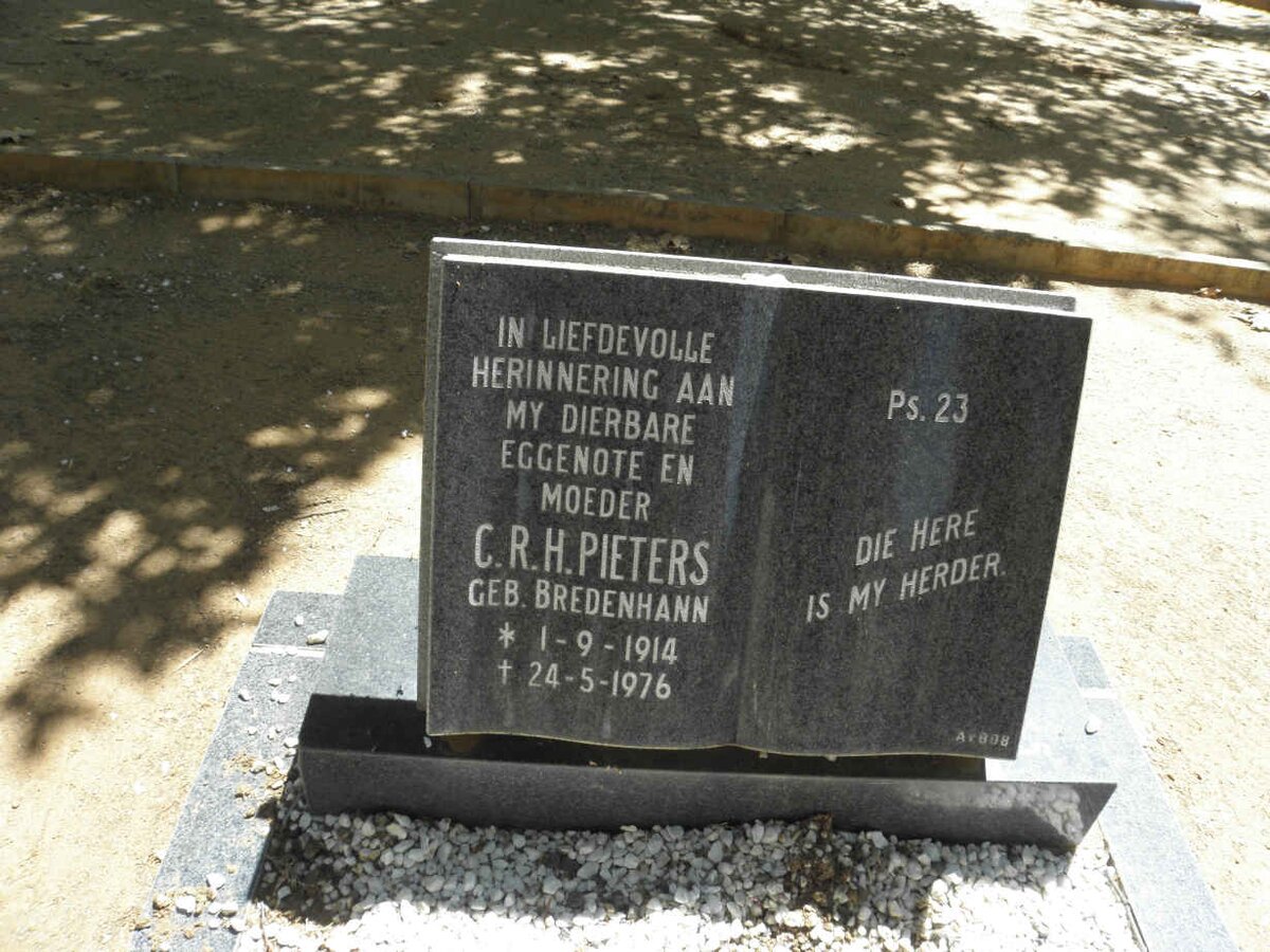 PIETERS C.R.H. nee BREDENHANN 1914-1976