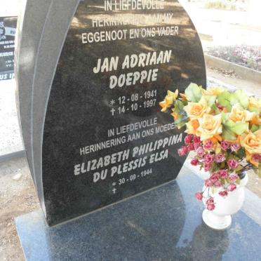 PLESSIS Jan Adriaan, du 1941-1997 &amp; Elizabeth Philippina 1944-