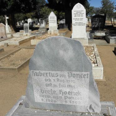 PONCET Hubertus, von 1902-1946 &amp; Grete HOENCK 1906-1992