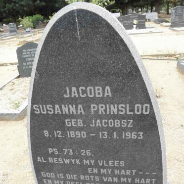 PRINSLOO Jacoba Susanna nee JACOBSZ 1890-1963