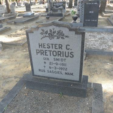 PRETORIUS Hester C. nee SMIDT 1911-1972