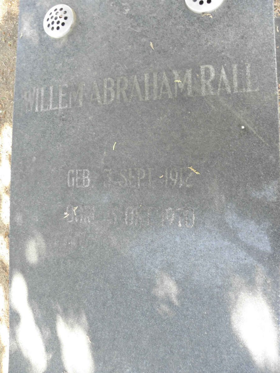 RALL Willem Abraham 1912-1970