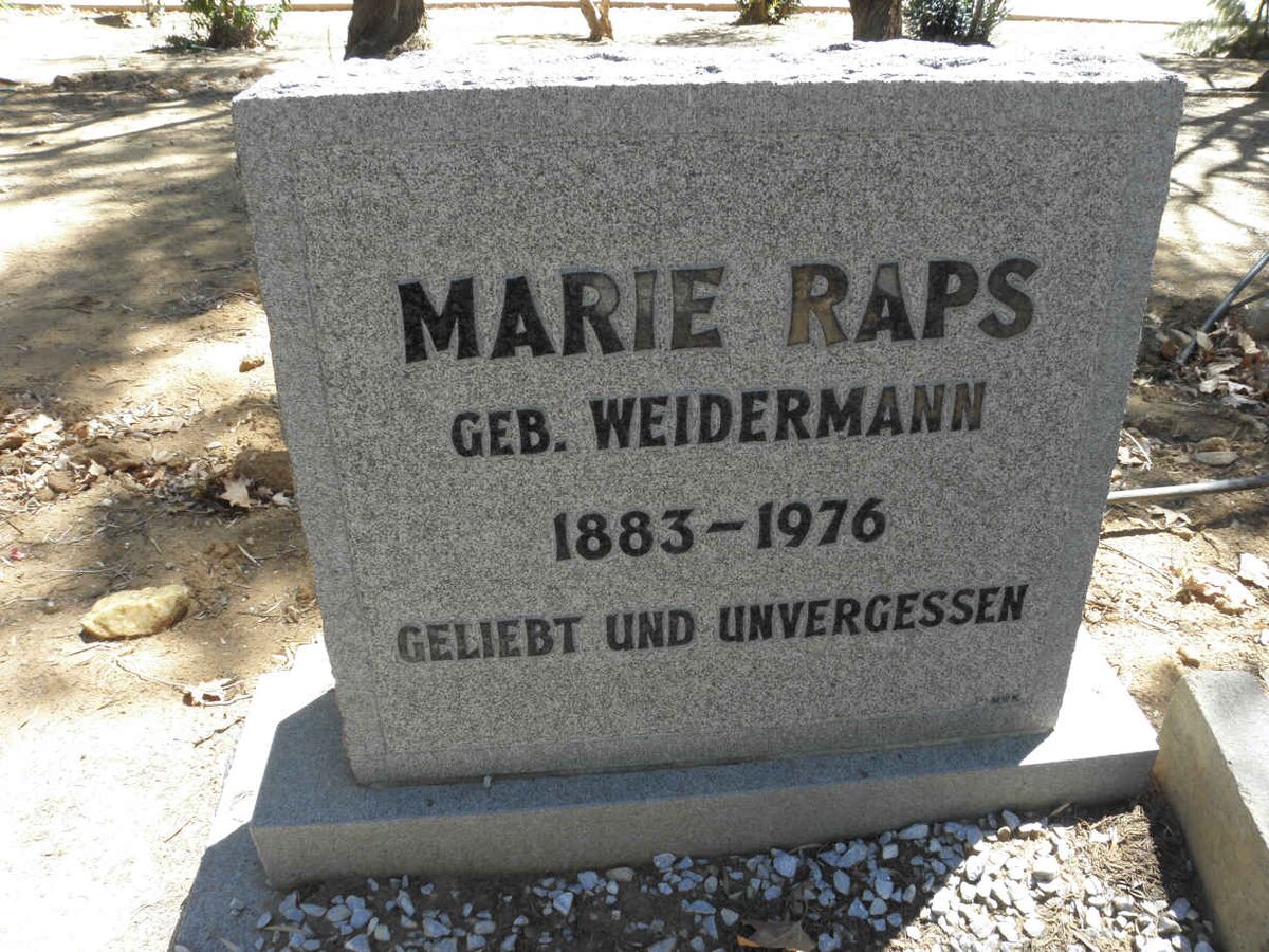 RAPS Marie nee WEIDERMANN 1883-1976