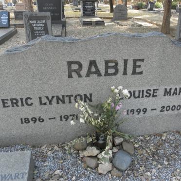 RABIE Eric Lynton 1896-1971 &amp; Louise Marie 1899-2000