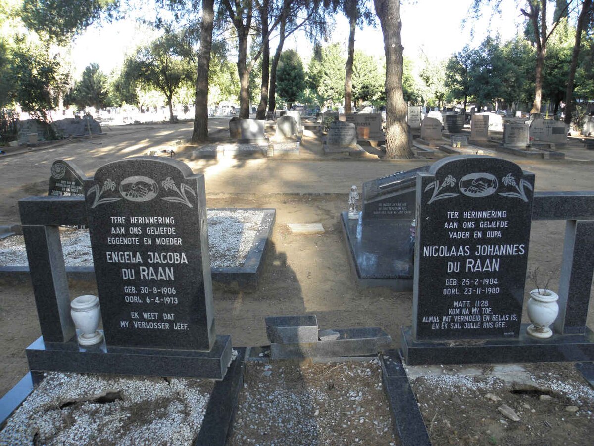 RAAN Nicolaas Johannes, du 1904-1980 &amp; Engela Jacoba 1906-1973