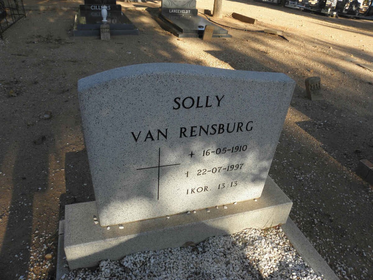 RENSBURG Solly, van 1910-1997