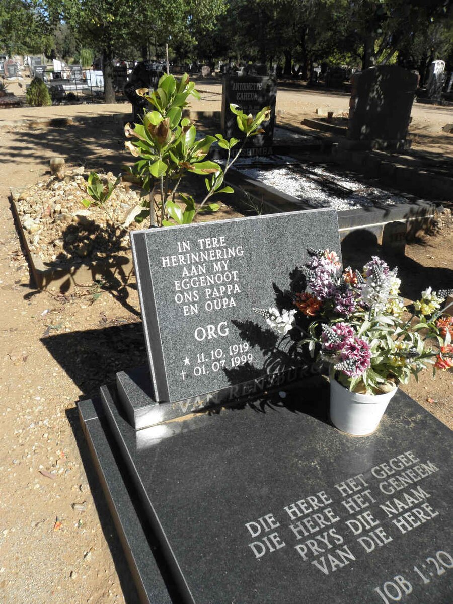 RENSBURG Org, van 1919-1999