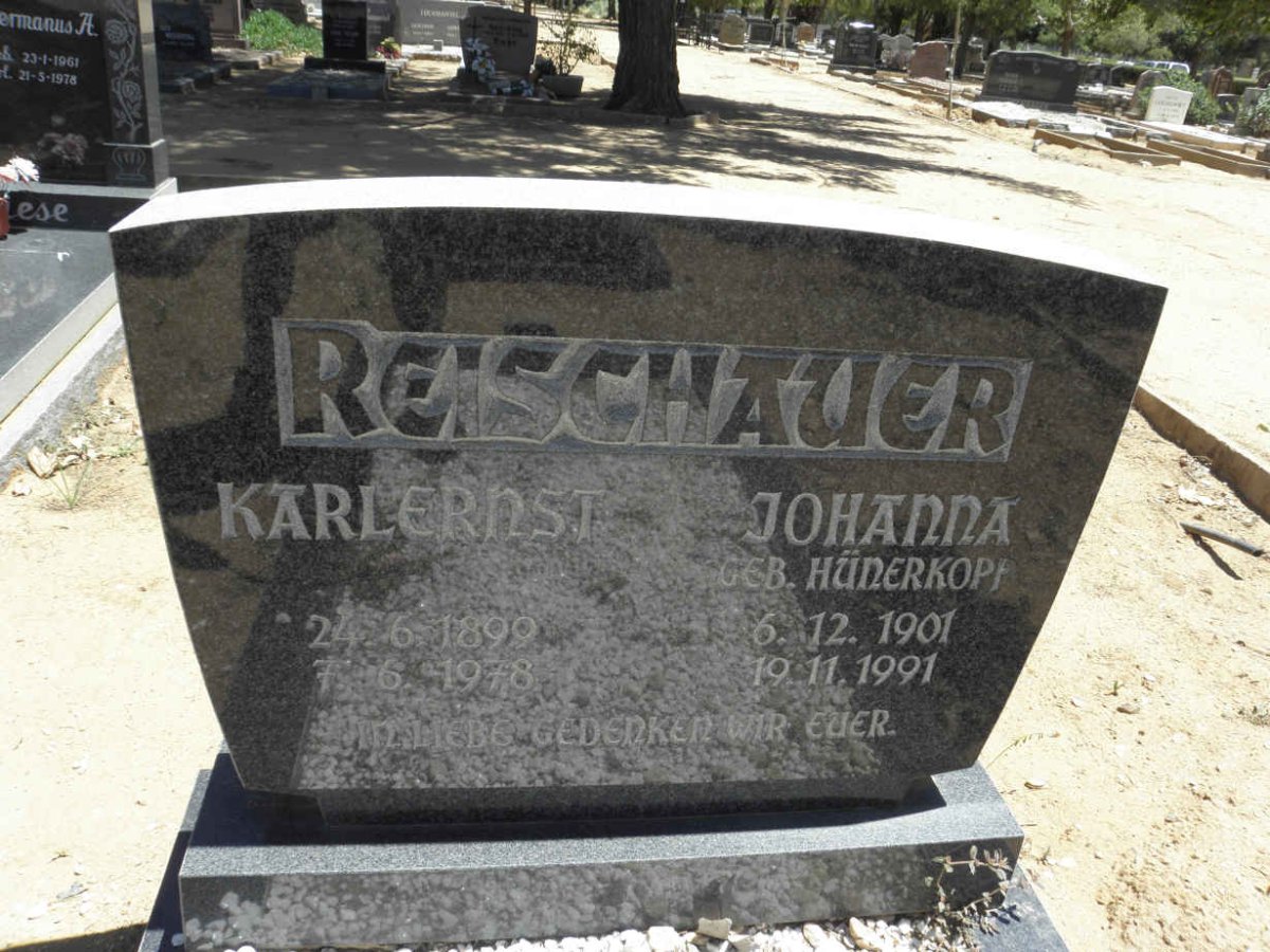 REISCHAUER Karlernst 1899-1978 &amp; Johanna HÜNDERKOPF 1901-1991