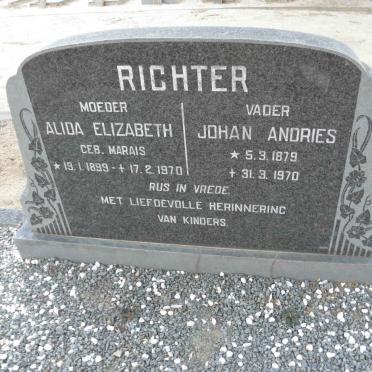 RICHTER Johan Andries 1879-1970 &amp; Alida Elizabeth MARAIS 1899-1970
