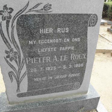 ROUX Pieter A., le 1925-1966
