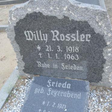 ROSSLER Willy 1918-1963 &amp; Frieda FEYERABEND 1921-2004