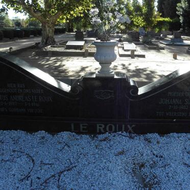 ROUX Albertus Andreas, le 1897-1961 &amp; Johanna Susanna 1903-1985