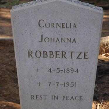 ROBBERTZE Cornelia Johanna 1894-1951
