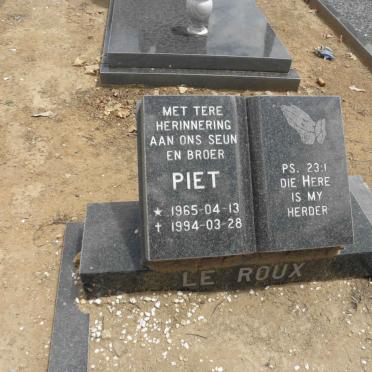 ROUX Piet, le 1965-1994