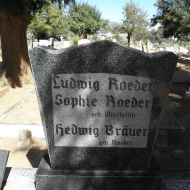 ROEDER Ludwig &amp; Sophie WINTTERLIN : : BRÄUER Hedwig nee ROEDER