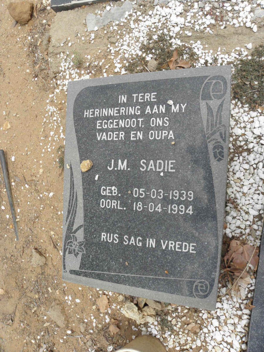 SADIE J.M. 1939-1994