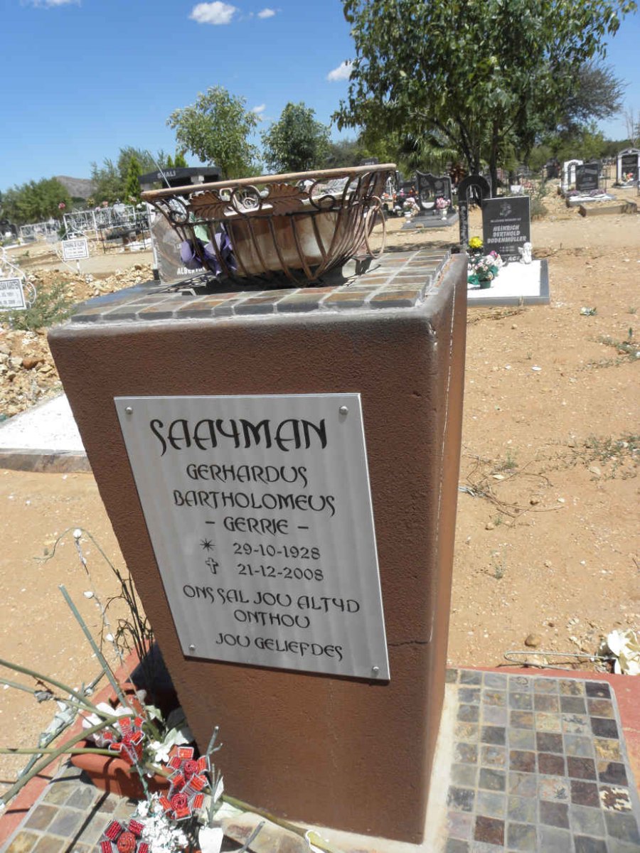 SAAYMAN Gerhardus Bartholomeus 1928-2008