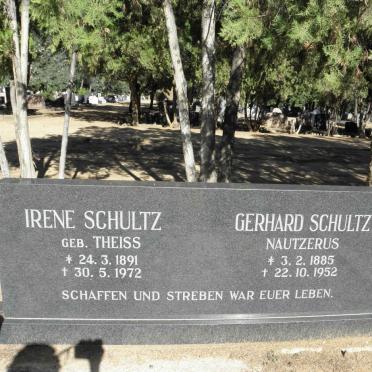 SCHULTZ Gerhard 1885-1952 &amp; Irene THEISS 1891-1972