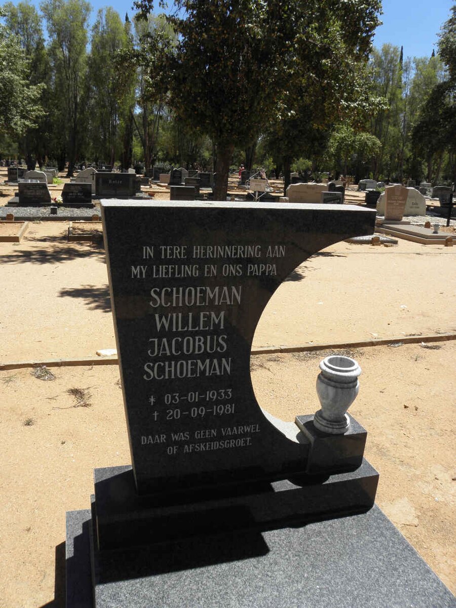 SCHOEMAN Schoeman Willem Jacobus 1933-1981