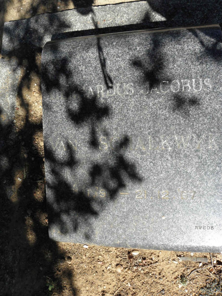 SCHALKWYK Gerhardus Jacobus, van 1952-1967