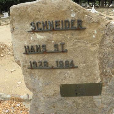 SCHNEIDER Hans St. 1928-1984