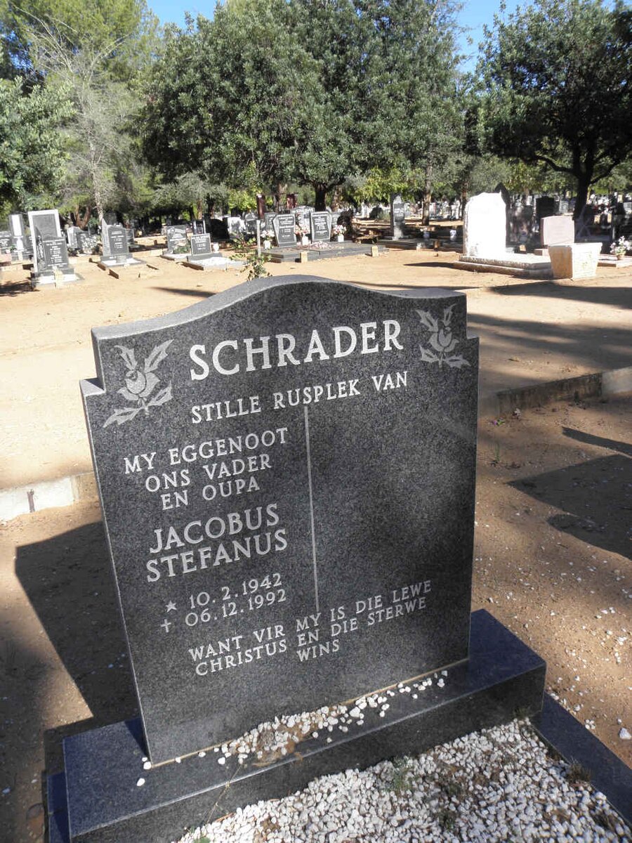 SCHRADER Jacobus Stefanus 1942-1992