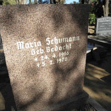 SCHUMANN Maria nee BEDACHT 1916-1970