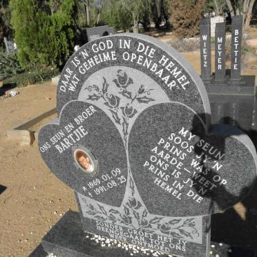 SCHONKEN Bartjie 1969-1991