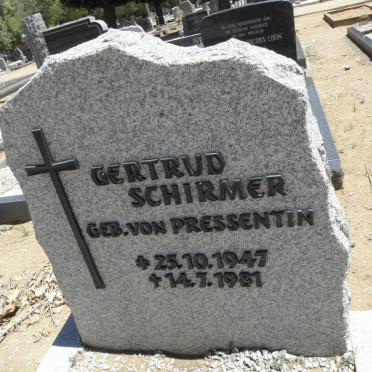 SCHIRMER Getrud nee VON PRESSENTIN 1947-1981