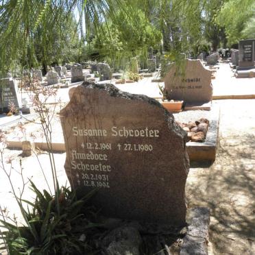 SCHROETER Susanne 1961-1980 :: SCHROETER Annedore 1931-1994