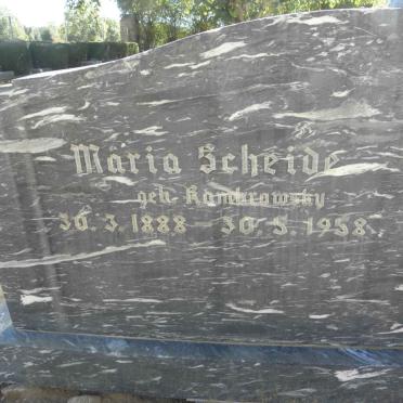 SCHEIDE Maria nee KAMBROWSKY 1888-1958