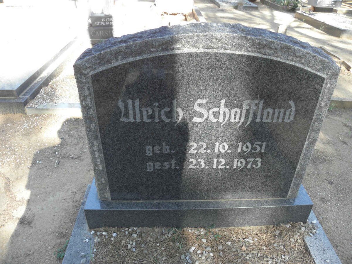 SCHAFFLAND Ulrich 1951-1973