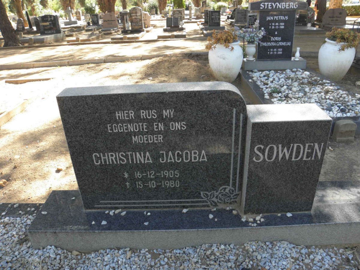 SOWDEN Christina Jacoba 1905-1980