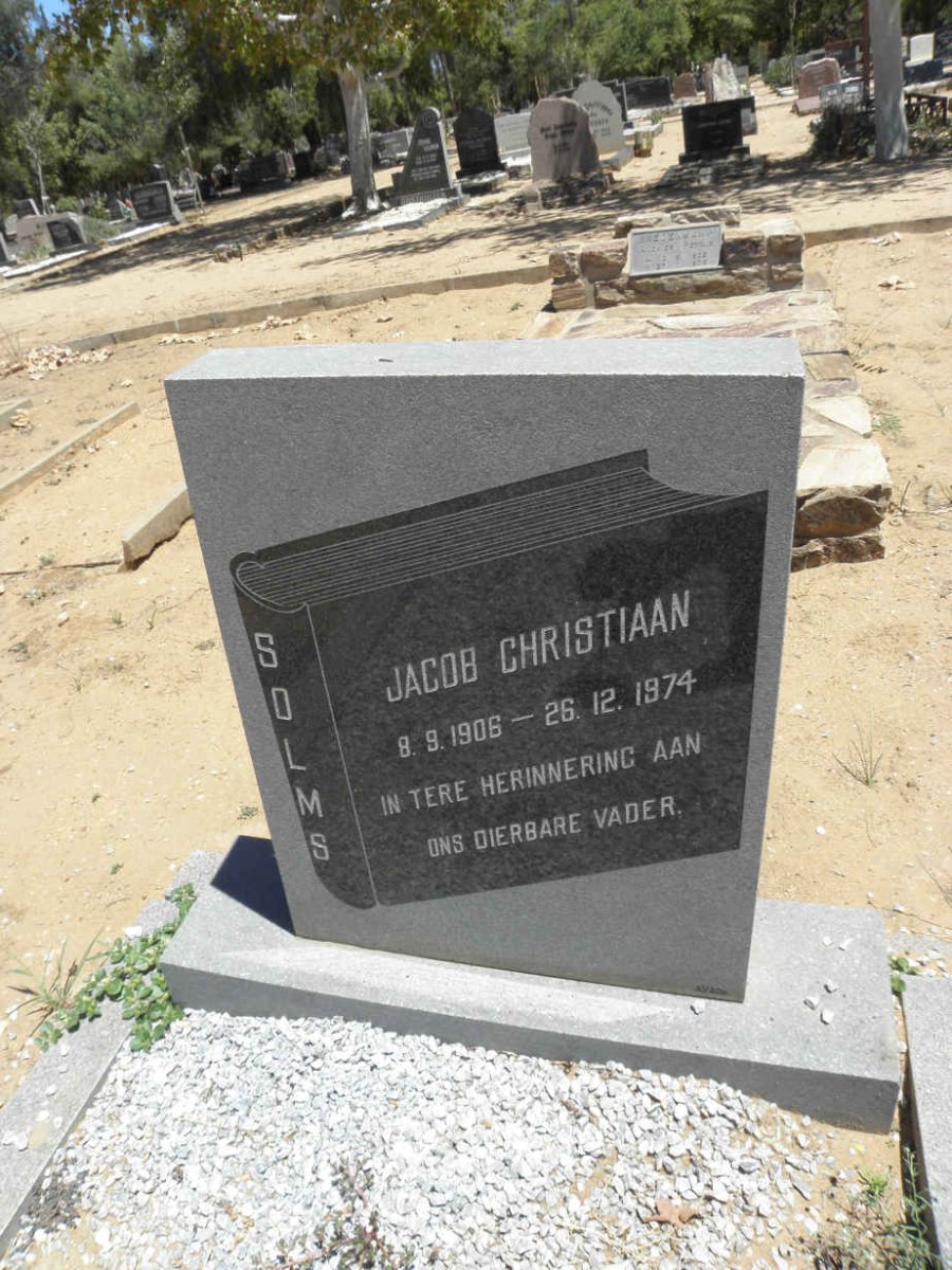 SOLMS Jacob Christiaan 1906-1974