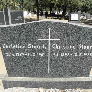 STAACK Christian 1889-1961 &amp; Christine 1893-1985