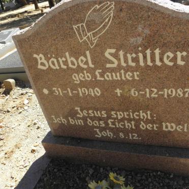 STRITTER Bärbel nee LAUTER 1940-1987