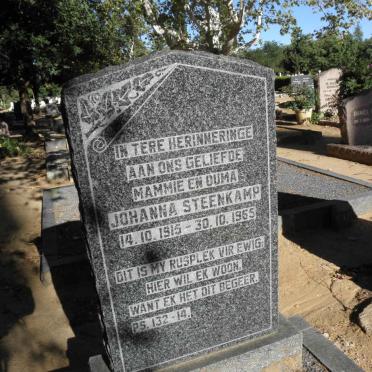 STEENKAMP Johanna 1915-1965