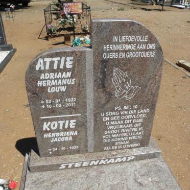 STEENKAMP Adriaan Hermanus Louw 1922-2011 &amp; Hendriena Jacoba 1922-