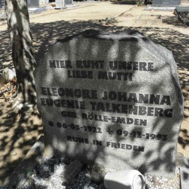 TALKENBERG Eleonore Johanna Eugenie nee RÖLLE-EMDEN 1922-1993